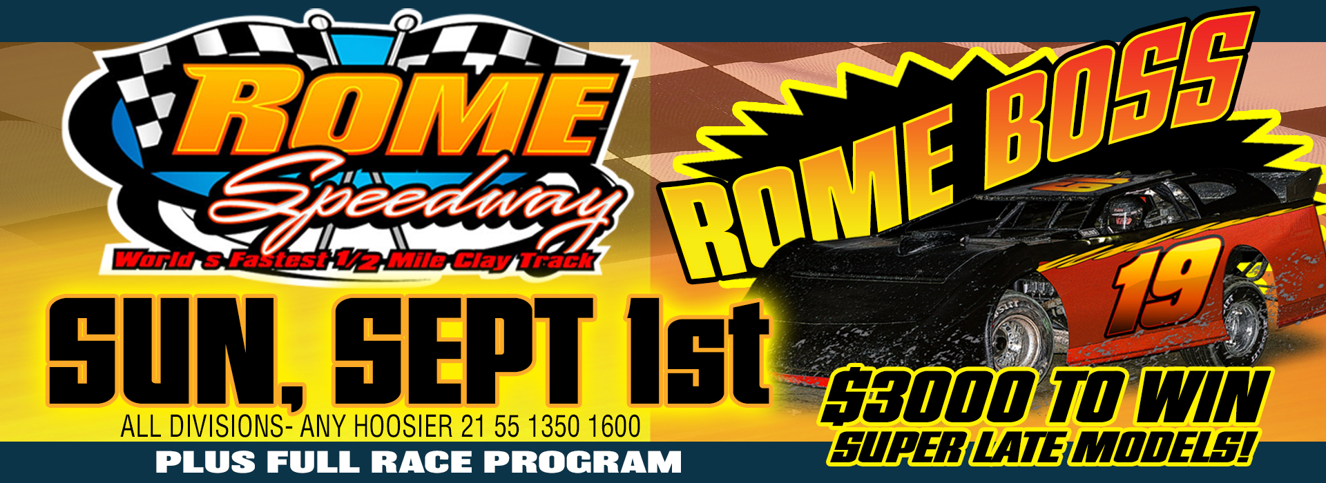 ROME SPEEDWAY-$3000 to win ROME BOSS + Full Race Program – Dixie Speedway